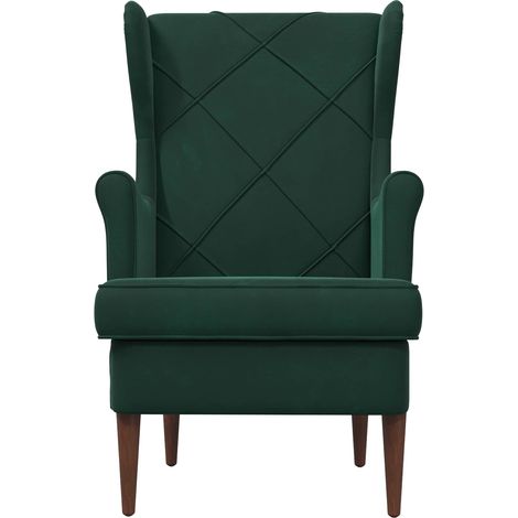 vidaXL Armchair Dark Green Velvet (1/4)