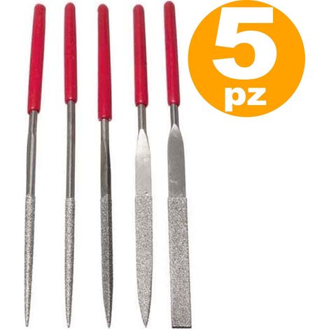 5 Limes Aiguille Manche En Caoutchouc 160mm Finition Parfaite Précision Bijoux En Métal