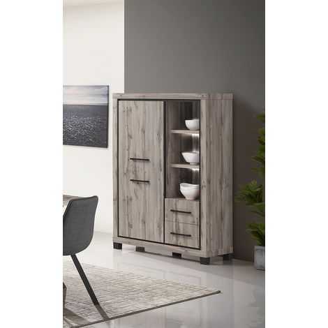 Buffet haut contemporain chêne canada Heleane (1/4)