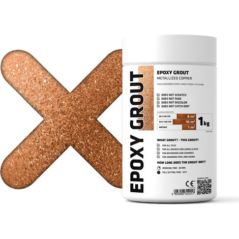 Stucco Epossidico Bicomponente per riempimento fughe - Rame Metallizzato - 1Kg