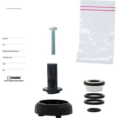 ESBE Kit di riparazione VRG802 DN15/20, per serie VRG/VRB/VRH, incl. guarnizioni, 17006900
