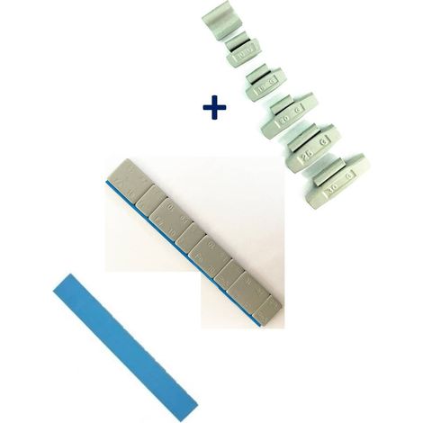Lot 100 Masses d'Equilibrage Adhésives 4x5g+4x10g + 150 Plombs Masses à Frapper 5-30g (1/2)