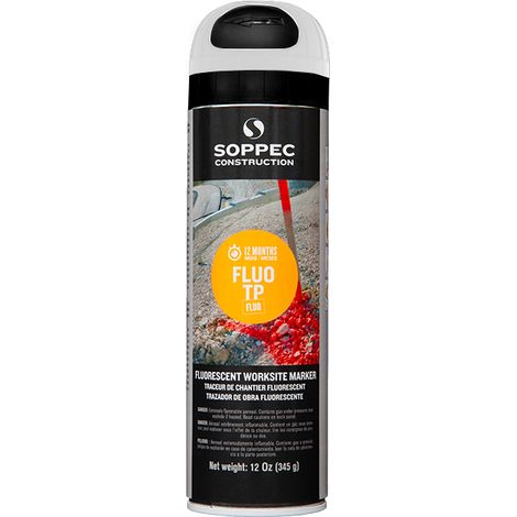Traceur de chantier très fluorescent Fluo TP - couleur blanc - SOPPEC - 143500