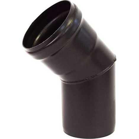Curva 45° ø80 serie pellet 1,2 mm in acciaio al carbonio verniciato nero