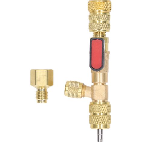 Outil de réparation de conduites de climatisation pour R12, R122 et R410 : extracteur de noyau de valve 1/4 SAE et 5/16 SAE (1/5)