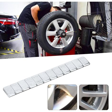 5 g / 0,18 oz x 25 bandes, 60 g / 2,12 oz, blocs d'équilibrage adhésifs pour moyeux de roue, équilibreuse de poids pour pneus, pièces automobiles, avec pelle (1/5)