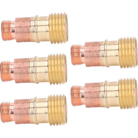 Lot de 5 corps de pinces lentille de gaz 2.4mm en laiton cuivre pour poste à souder tig wp17 18 26 (1/5)