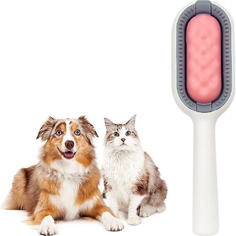 Brosse pour animaux de compagnie, peigne de toilettage, poils souples pour le massage et l'élimination des poils lâches et emmêlés (1/5)