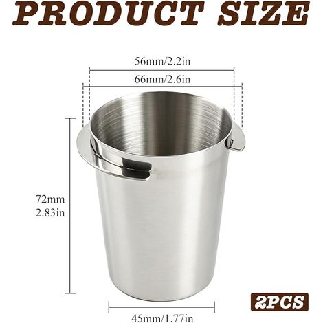 Gobelet Doseur à Expresso en Acier Inoxydable 58 mm Tasse Doseuse Café Inox Moulin à Café Gobelet Doseur Pour Poudre de Café Tasse Doseuse à Expresso Partie d'alimentation (1/4)