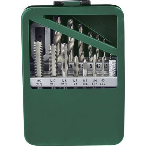 Set di filettatura Brüder Mannesmann 15 pezzi argento