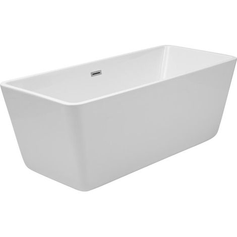 Hudson Reed – Baignoire îlot 72 x 161.5cm – Acrylique blanc 4mm – Monobloc double dos – Contenance 238 litres – Pieds stabilisateurs ajustables