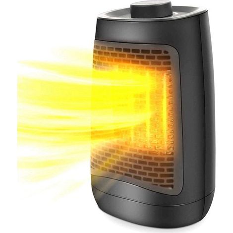 Radiateur soufflant en céramique 1200W 6 modes de chauffage à air chaud avec système de protection contre la surchauffe et anti-retournement Convient pour la maison et le bureau 13,5 11,5 23,5 cm No (1/5)