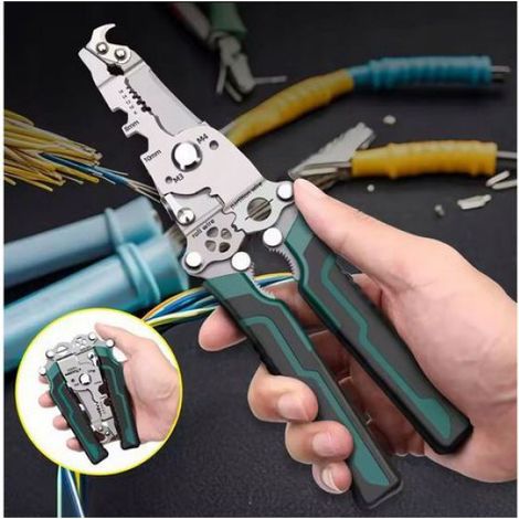 Multitool Pliable 13-en-1 FoldX – Pince à Sertir, Coupe-Câbles, 6–18 mm  Acier Inoxydable  Outil Compact Électrique et Domestique (1/5)