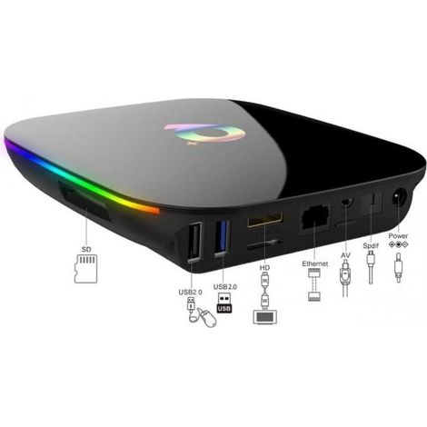 TV Box Android 10 8GB di RAM 64GB ROM full HD 4K smart TV LE-067