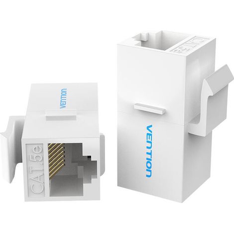 Adaptador Conector RJ45 VDD-B07-W Cat5 UTP/ RJ45 Hembra - RJ45 Hembra/ Blanco (1/4)