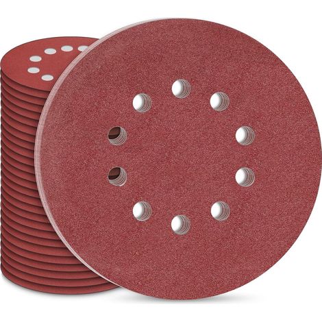 Schleifpapier 225mm Klett 30 Stück Körnung P120 10 Loch (1/5)
