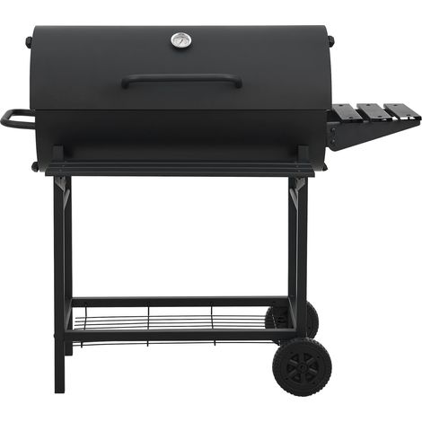 Carrito para barbacoa de carbón 95 x 108 x 61 cm negro 030009211