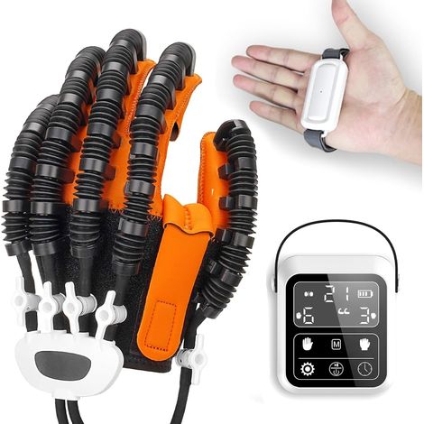 Gants de robot de rééducation pour hémiplégie, équipement de récupération des accidents vasculaires cérébraux, fonction doigt et main, gants robotiques pour rééducation cérébrale (L-droite) (1/5)