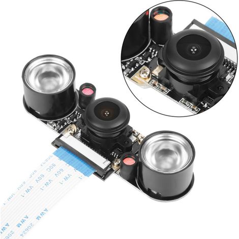 Module de caméra à vision nocturne de 5 millions de pixels avec angle de vision de 130 ° pour Raspberry Pi B 3/2