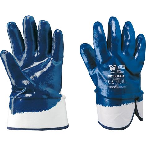 Guanti antinfortunistici Neri 912 Boxer - 9 (L) - Bianco e blu (1/3)