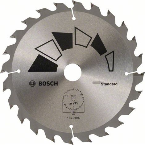 Bosch Kreissägeblatt STANDARD, DIY, 165 x 20/16, 24 (1/4)
