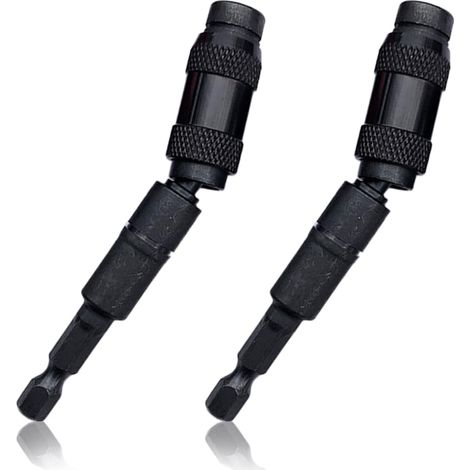 2 Pièces 1/4" Forets Pivotants Magnétiques,92 mm Porte Embout Visseuse Magnetique,Porte-Embout Hexagonal Pivotant à 20 Degrés pour Les Espaces Étroits ou Les Coins (1/5)
