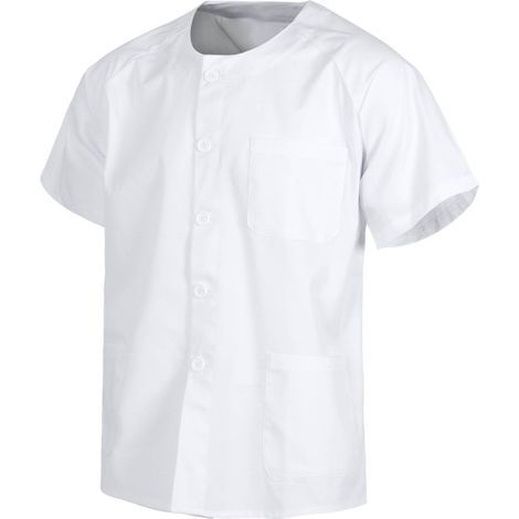 Chaquetilla sanitaria unisex de manga ranglán corta WORKTEAM B9400 XL Blanco (1/3)