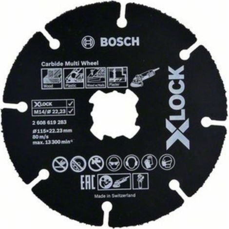 BOSCH-A DISCO UNIVERSALE CARBIDE XLOCK 115 MM