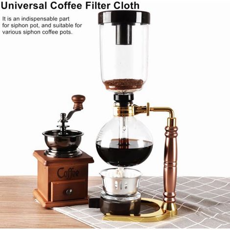 Filtre Café - Coton - 10,5 cm - Réutilisable - Pour Siphon Et Cafetière - Lot De 10 (1/5)