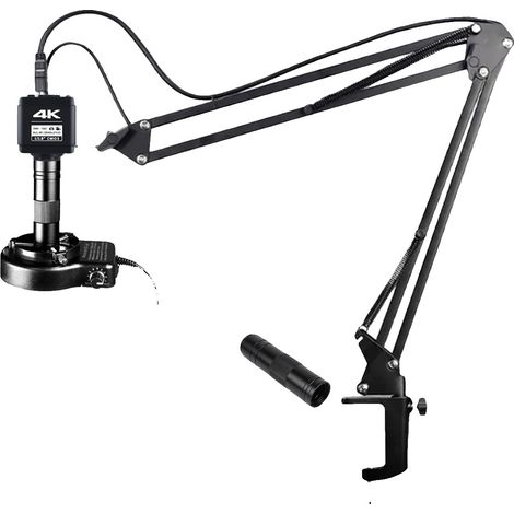 Telecamera per microscopio industriale, risoluzione 4K, zoom 215X, stativo pieghevole 150X, IMX678-a (1/2)