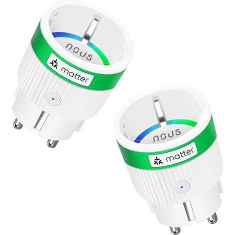 Prise Connectée Matter avec Suivi de Consommation Électrique, 16A 3840W, Compatible avec, Google Home, Télécommande via App, WiFi 2.4 GHz (1/5)