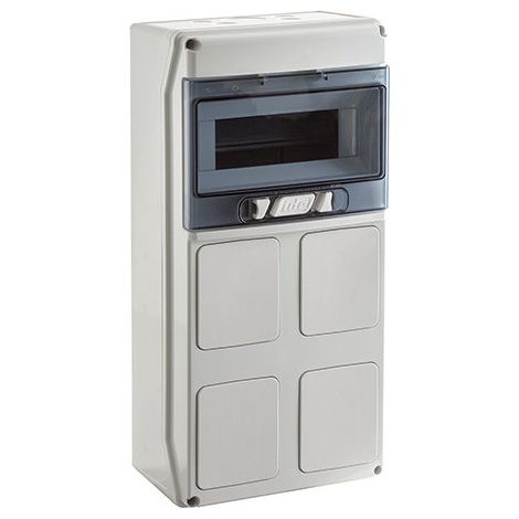 IDE – PCSN9PT – Coffret de communication étanche IP65 – Prédécoupé pour 4 prises – 1 rangée de 9 modules – Résistance IK08 (1/5)
