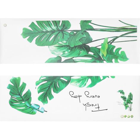 mural vert à motif de feuille de bananier en PVC de style (1/5)