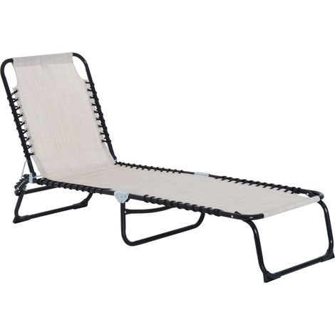 Chaise Longue Pliante, Transats Exterieur Pliable, Respirant et Confortables, pour Jardin Plage Extérieur, Chaise de Jardin