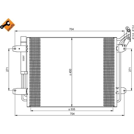Condenseur, climatisation NRF 35848 VW 5N0820411C 5N0820411D 5N0820411E