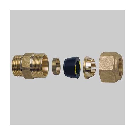 NIPLES MASCHIO CON KIT DI TENUTA PER TUBO RAME  3/4 x 22     FAR