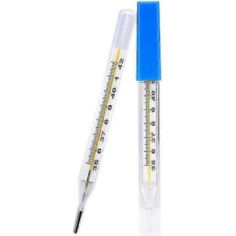 Thermomètre médical en verre pour adultes - mesure buccale 35-42 °C