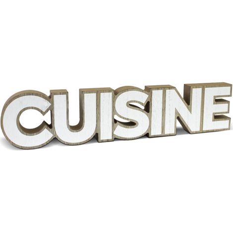 Mot à poser décoratif en bois - Cuisine (1/2)