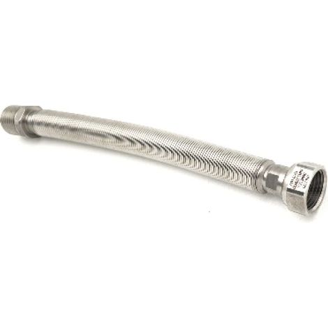 FLESSIBILE INOX RACCORDO IN OTTONE MM 220 / 420  (per Acqua) 3/4