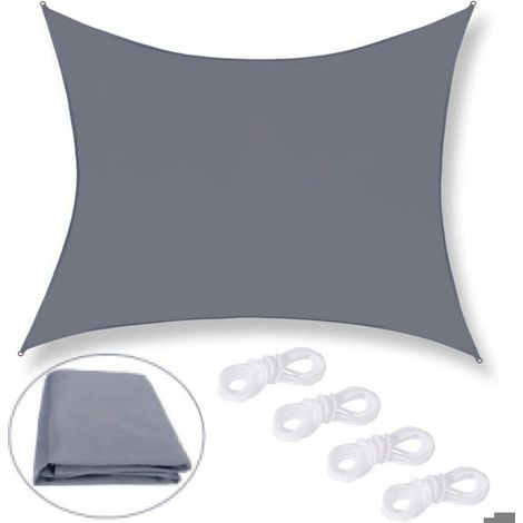 Parasol de jardin extérieur, Voile d'ombrage carrée 2 × 2 m, Voile d'ombrage étanche Protection UV 98%, Convient pour la ter (1/5)