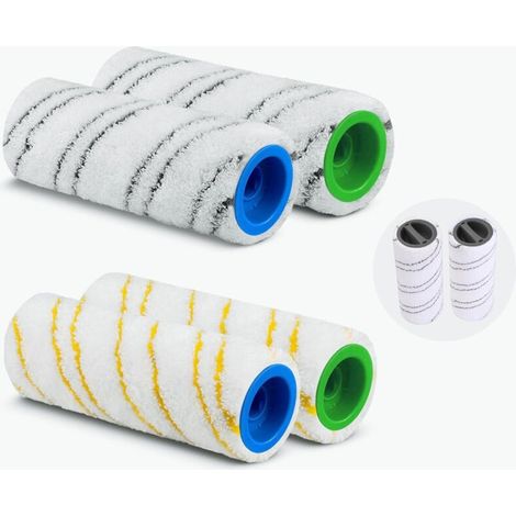 Rouleaux De Rechange, 4 Pièces Remplacement des Rouleaux Pour Karcher FC7 FC5 FC3D FC3, Rouleaux de Rechange Accessoire, pour Sols Durs Résistants, Pierre, Céramique (1/5)