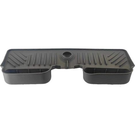 Tapis absorbant en silicone pour robinet de cuisine et protection anti-éclaboussures pour évier - Tapis anti-gouttes gris pour protéger le plan de travail et faciliter le nettoyage (1/5)