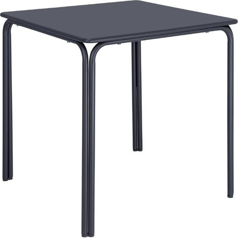 Table carrée en acier Adeline 700mm bleu ardoise - BOLERO (1/4)