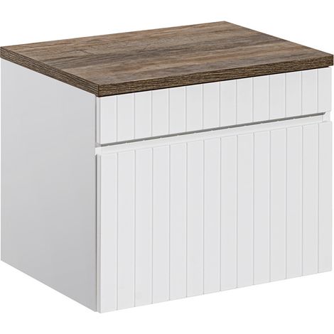 Waschtischunterschrank 60cm Zelie mit 1 Schublade, Weiß