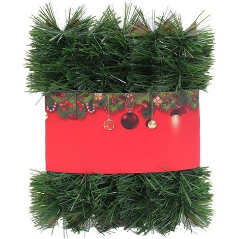 Guirlande de Noël Verte - Guirlande de décoration Artificielle Ø 9cm - Guirlande de Sapin comme Couronne de Noël (3m) (1/5)