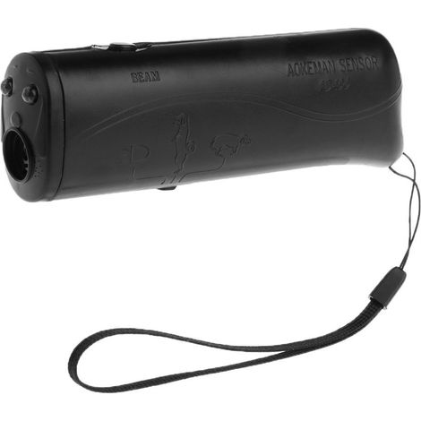 Répulsif à ultrasons pour chien à double tête, dispositif de dressage de chien laser à double corne, 4,9 1,6 1 pouce, noir