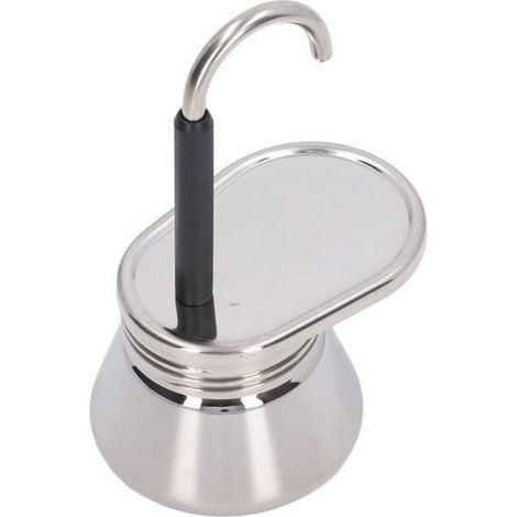 Cafetière à moka en acier inoxydable, portable, facile à utiliser et au design élégant pour la préparation de café (1/4)