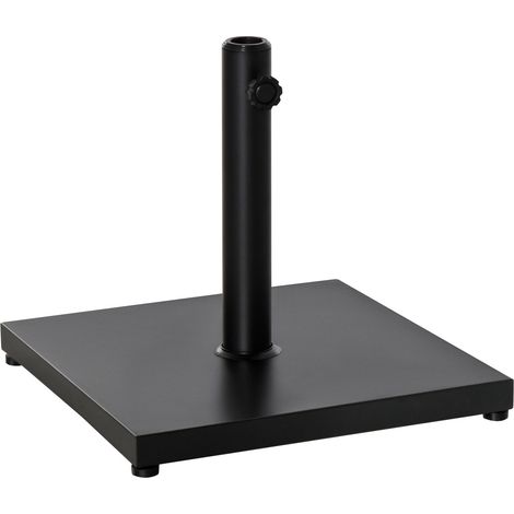Sonnenschirmständer Schirmhalter, Regenschirm Base, Für Ø35/38/48 Mm, Metall, Schwarz, 45X45X39 Cm (1/5)