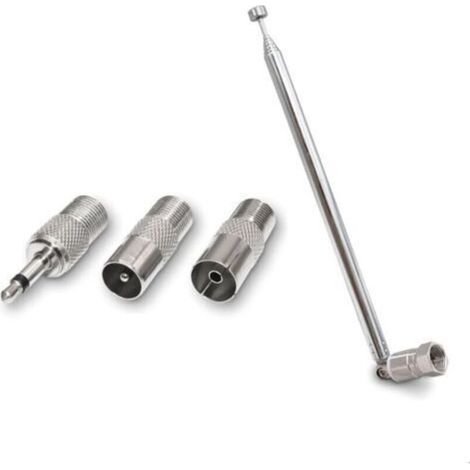 antenna telescopica a 7 sezioni - Antenna FM portatile di ricambio - Per TV, radio, DAB FM/AM - Antenna radio FM (1/4)