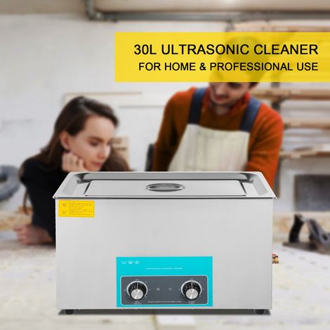 Nettoyeur à Ultrasons Professionnel à Fréquence 40KHZ Nettoyeur à Ultrasons 30L Appareil de Nettoyage Ultrasonique avec Cuve en Aci… (1/5)